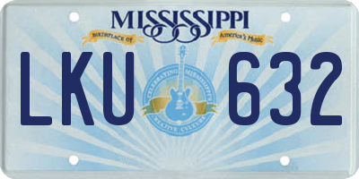 MS license plate LKU632