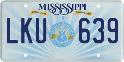 MS license plate LKU639