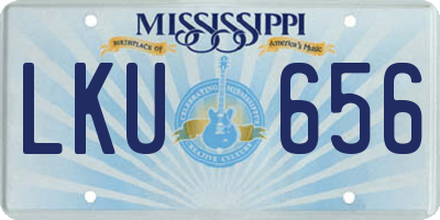 MS license plate LKU656