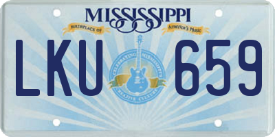 MS license plate LKU659