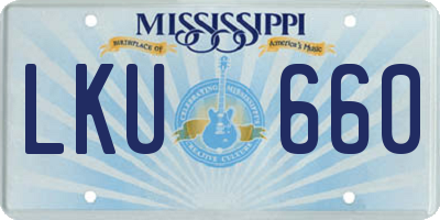 MS license plate LKU660
