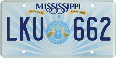 MS license plate LKU662
