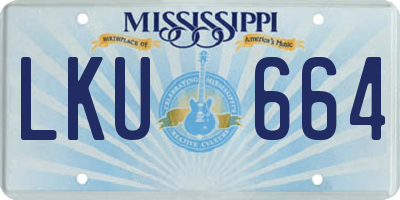 MS license plate LKU664