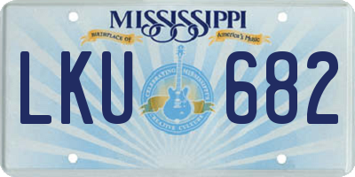MS license plate LKU682