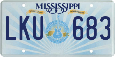 MS license plate LKU683