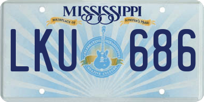 MS license plate LKU686