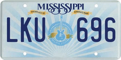 MS license plate LKU696