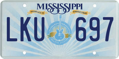 MS license plate LKU697