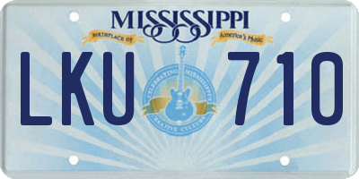 MS license plate LKU710