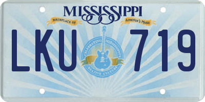 MS license plate LKU719