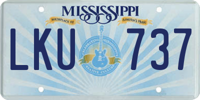 MS license plate LKU737