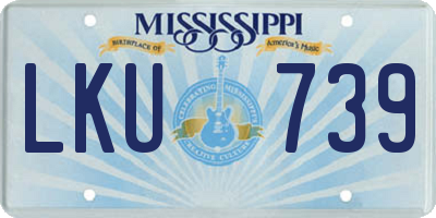 MS license plate LKU739