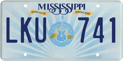 MS license plate LKU741