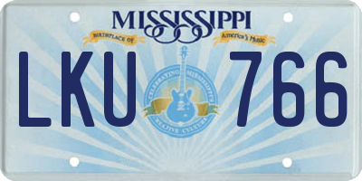 MS license plate LKU766