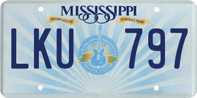 MS license plate LKU797