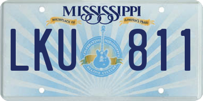 MS license plate LKU811