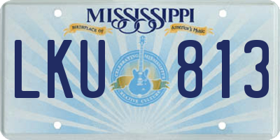 MS license plate LKU813