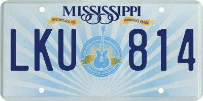 MS license plate LKU814