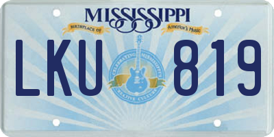 MS license plate LKU819
