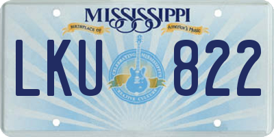 MS license plate LKU822