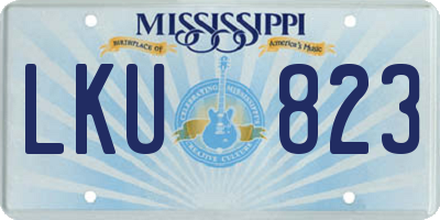 MS license plate LKU823