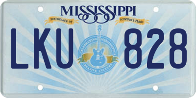 MS license plate LKU828