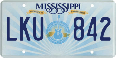 MS license plate LKU842