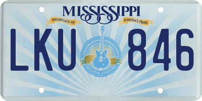 MS license plate LKU846