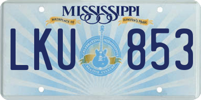 MS license plate LKU853