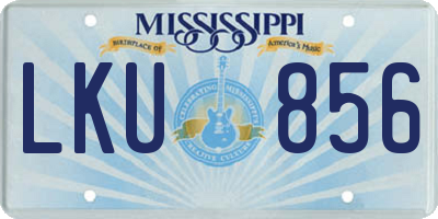 MS license plate LKU856