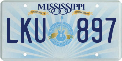 MS license plate LKU897
