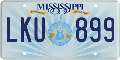 MS license plate LKU899