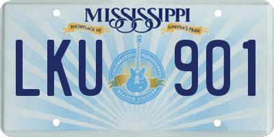 MS license plate LKU901