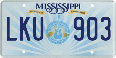 MS license plate LKU903