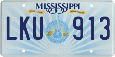 MS license plate LKU913