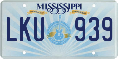 MS license plate LKU939