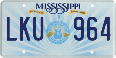 MS license plate LKU964