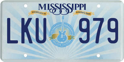 MS license plate LKU979