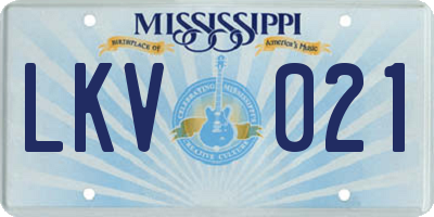 MS license plate LKV021