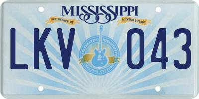 MS license plate LKV043