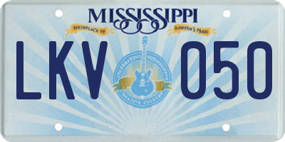 MS license plate LKV050