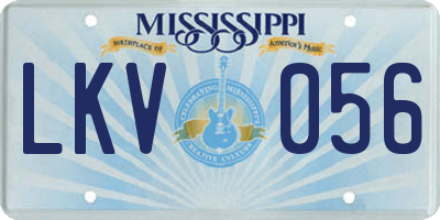 MS license plate LKV056