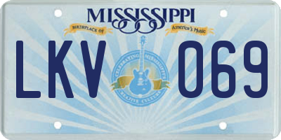MS license plate LKV069