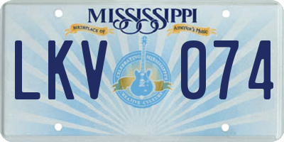 MS license plate LKV074