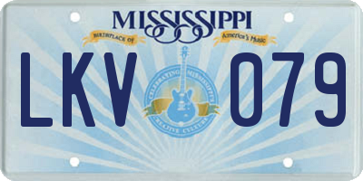 MS license plate LKV079