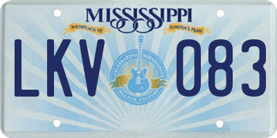 MS license plate LKV083