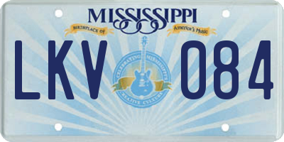 MS license plate LKV084
