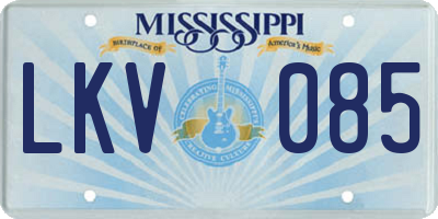 MS license plate LKV085