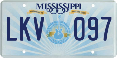 MS license plate LKV097