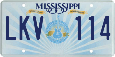 MS license plate LKV114